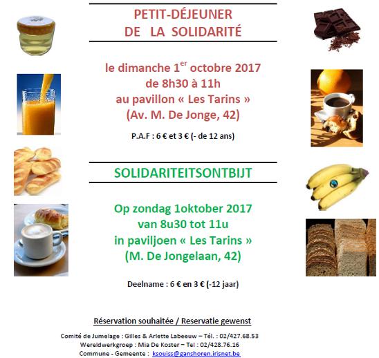 Petits déjeuners de la Solidarité Nord-Sud 2017