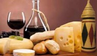 buffet cheese wine