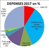 Dépenses 2017 en %