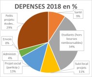dépenses 2018 en %